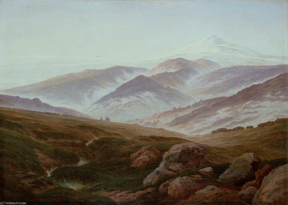 Wikioo.org - The Encyclopedia of Fine Arts - Painting, Artwork by Caspar David Friedrich - Riesengebirge (Memories of the Riesengebirge )