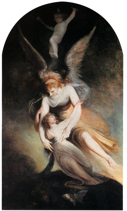 Wikioo.org - The Encyclopedia of Fine Arts - Painting, Artwork by Henry Fuseli (Johann Heinrich Füssli) - The apotheosis of penelope boothby