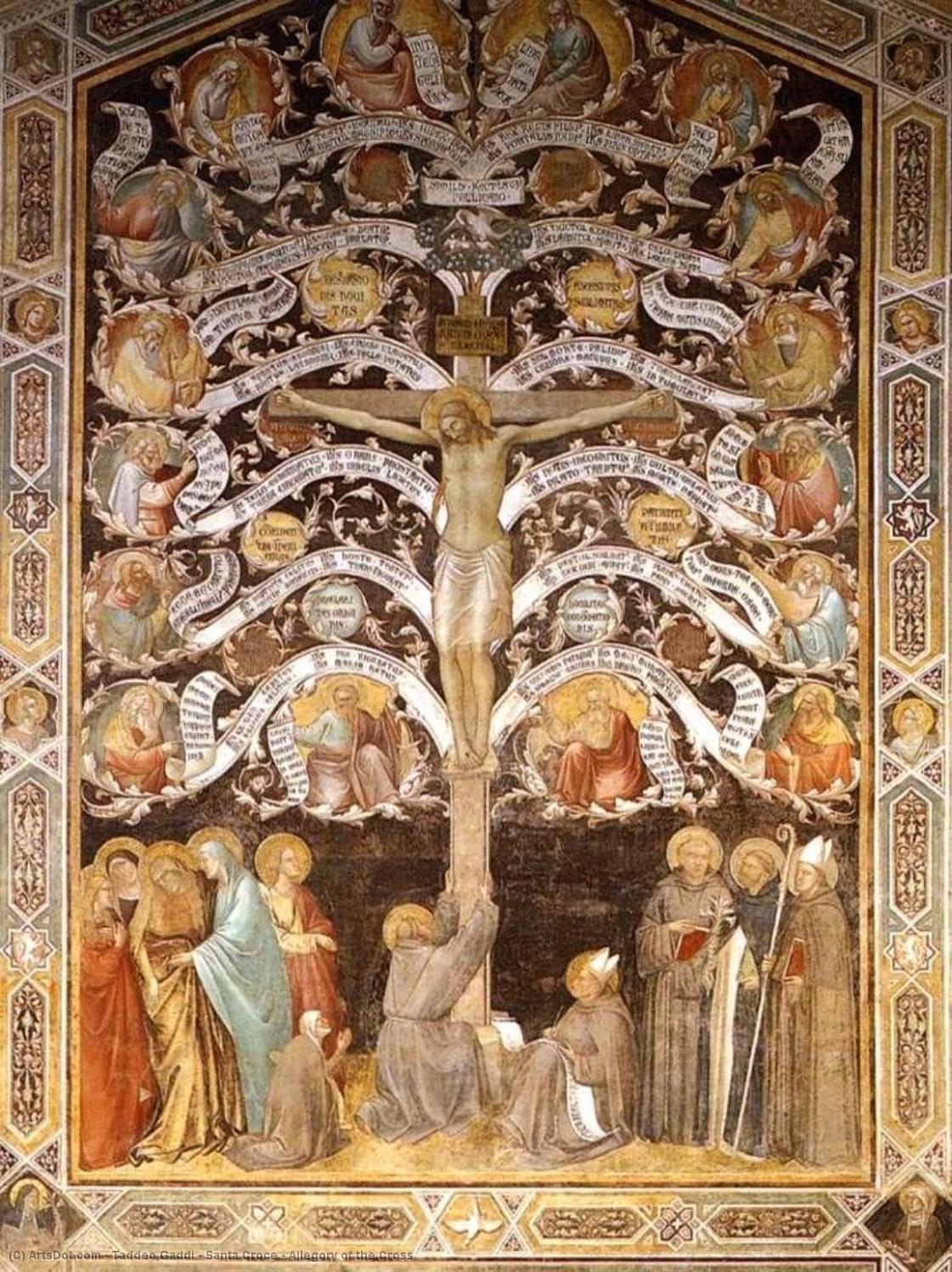 Wikioo.org - The Encyclopedia of Fine Arts - Painting, Artwork by Taddeo Gaddi - Santa Croce - Allegory of the Cross