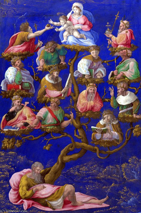 WikiOO.org - Enciclopedia of Fine Arts - Pictura, lucrări de artă Girolamo Genga - A Jesse-Tree