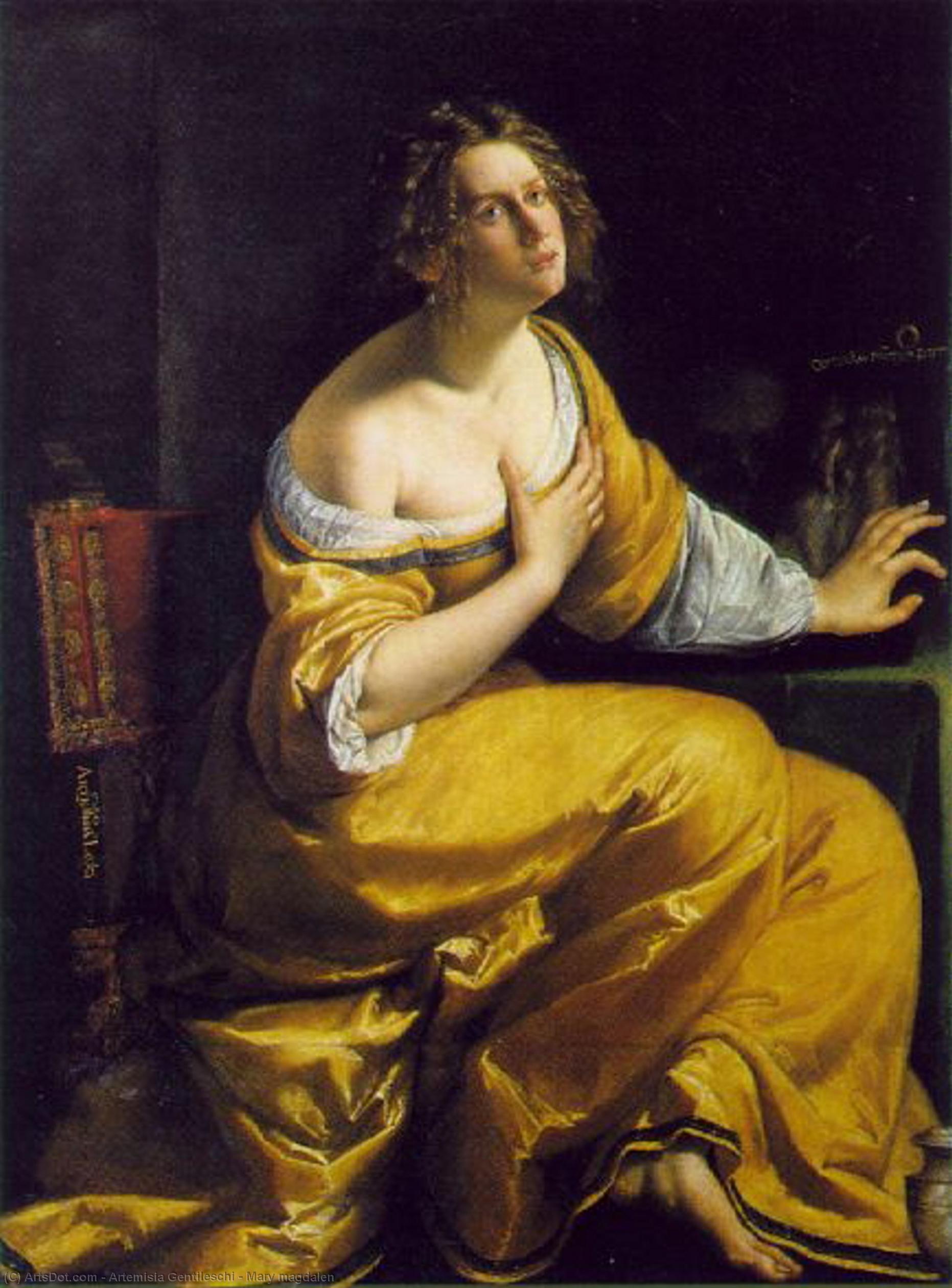 Wikioo.org - The Encyclopedia of Fine Arts - Painting, Artwork by Artemisia Gentileschi - Mary magdalen