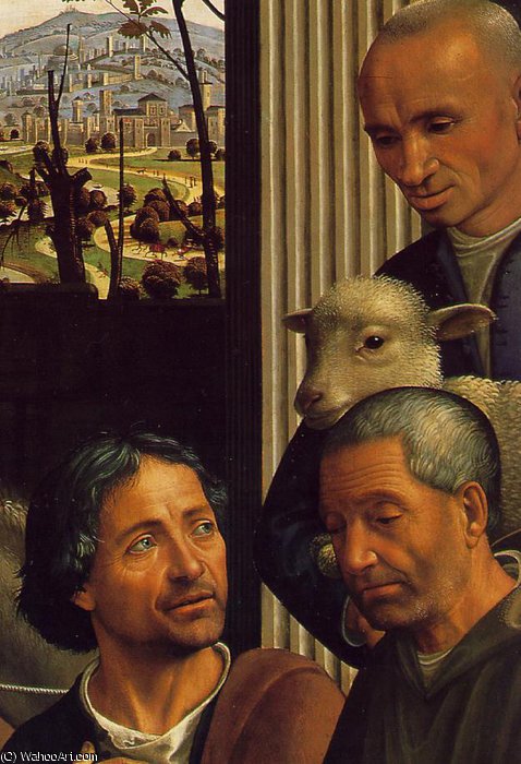 WikiOO.org - Enciclopédia das Belas Artes - Pintura, Arte por Domenico Ghirlandaio - Adoration of the Shepherds d1