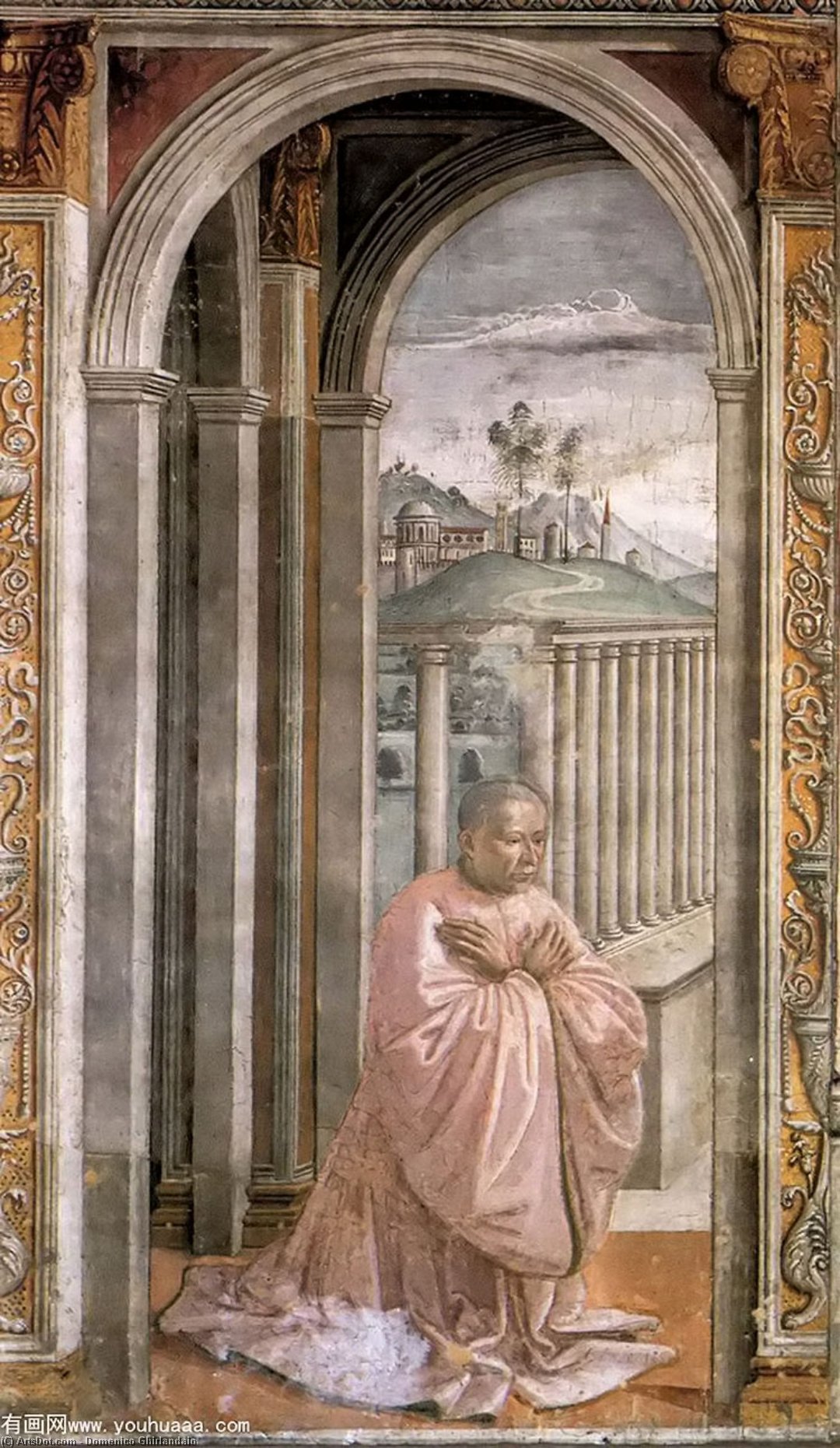 WikiOO.org – 美術百科全書 - 繪畫，作品 Domenico Ghirlandaio - 捐赠者 乔瓦尼  tornabuoni的