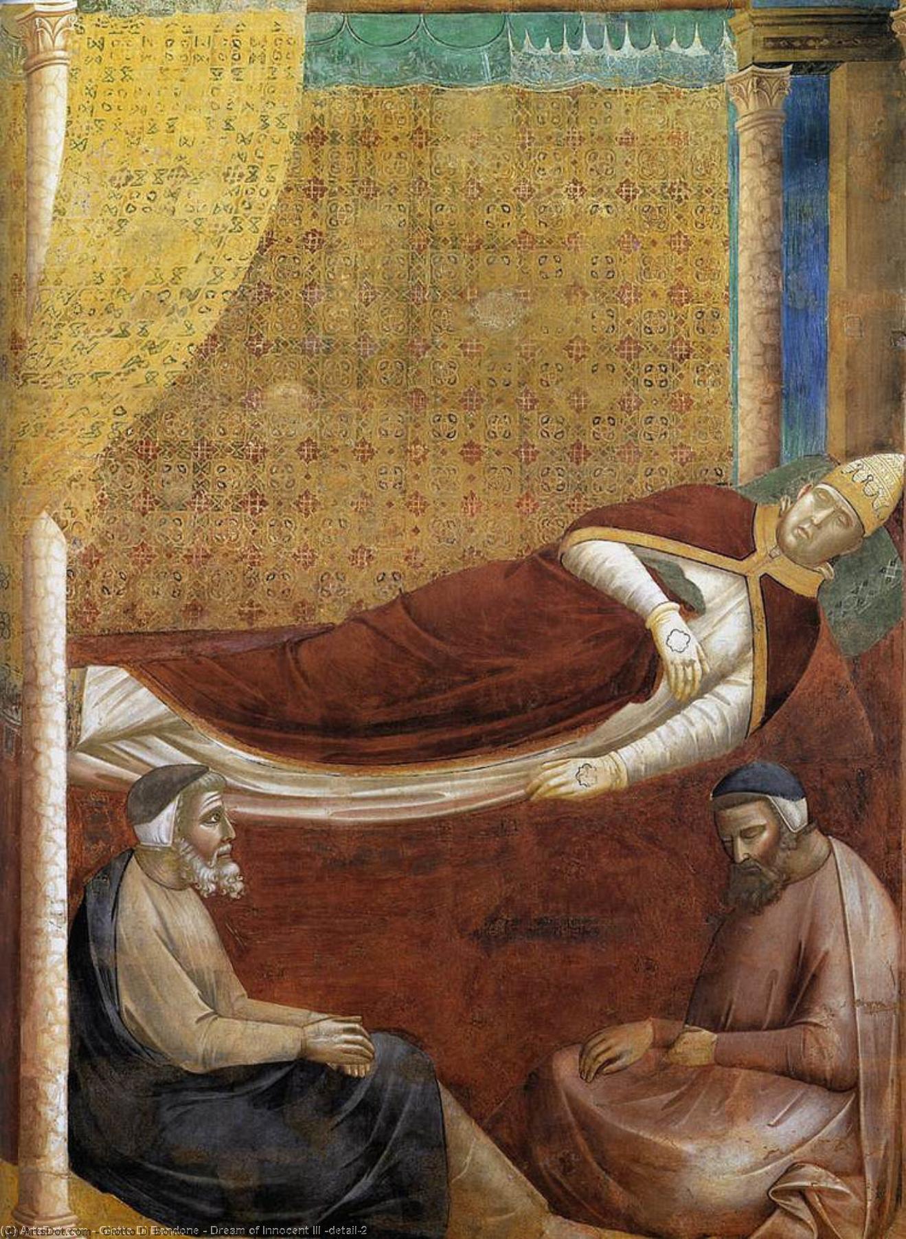 Wikioo.org - Bách khoa toàn thư về mỹ thuật - Vẽ tranh, Tác phẩm nghệ thuật Giotto Di Bondone - Dream of Innocent III (detail)2