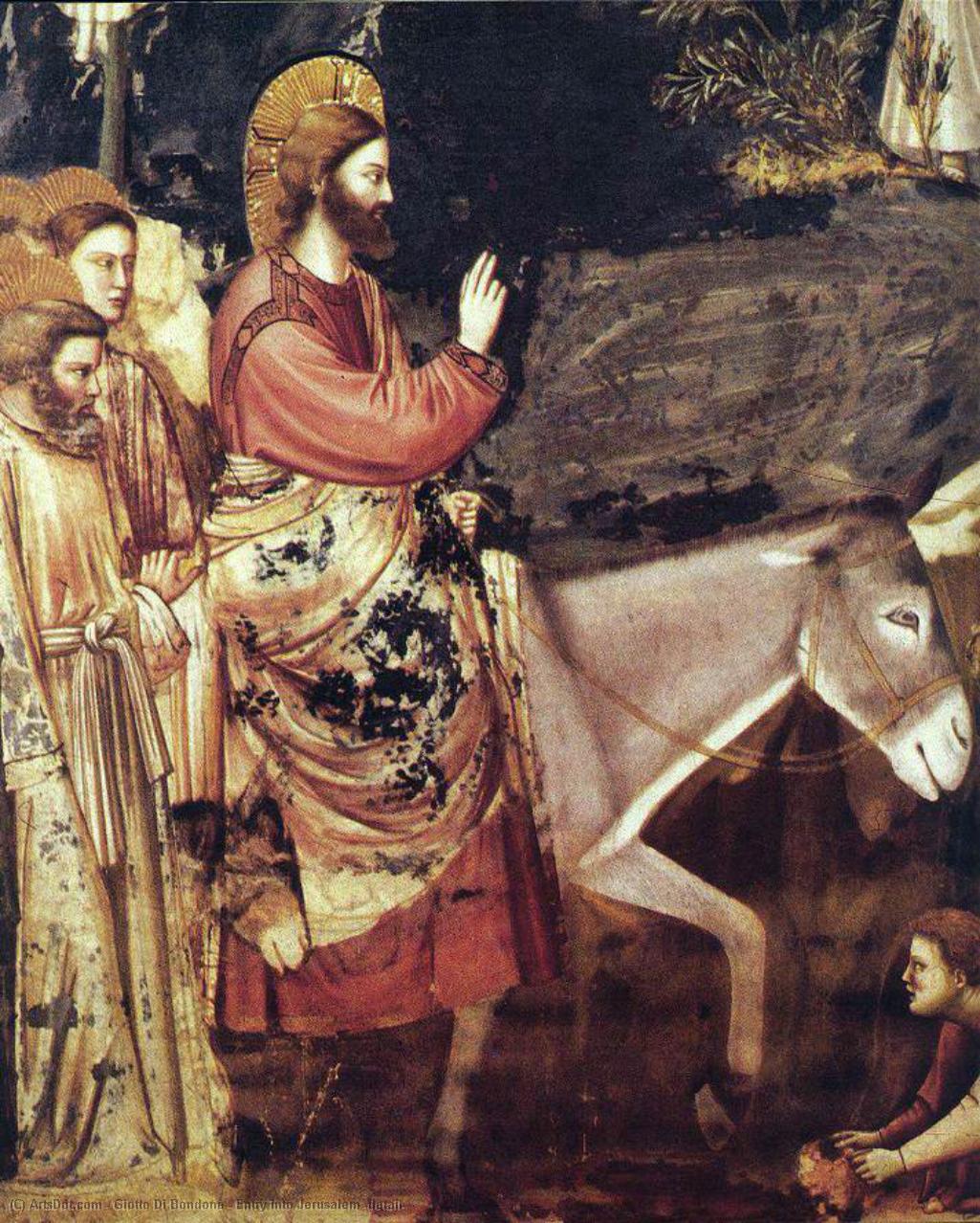 WikiOO.org - Enciklopedija dailės - Tapyba, meno kuriniai Giotto Di Bondone - Entry into Jerusalem (detail)