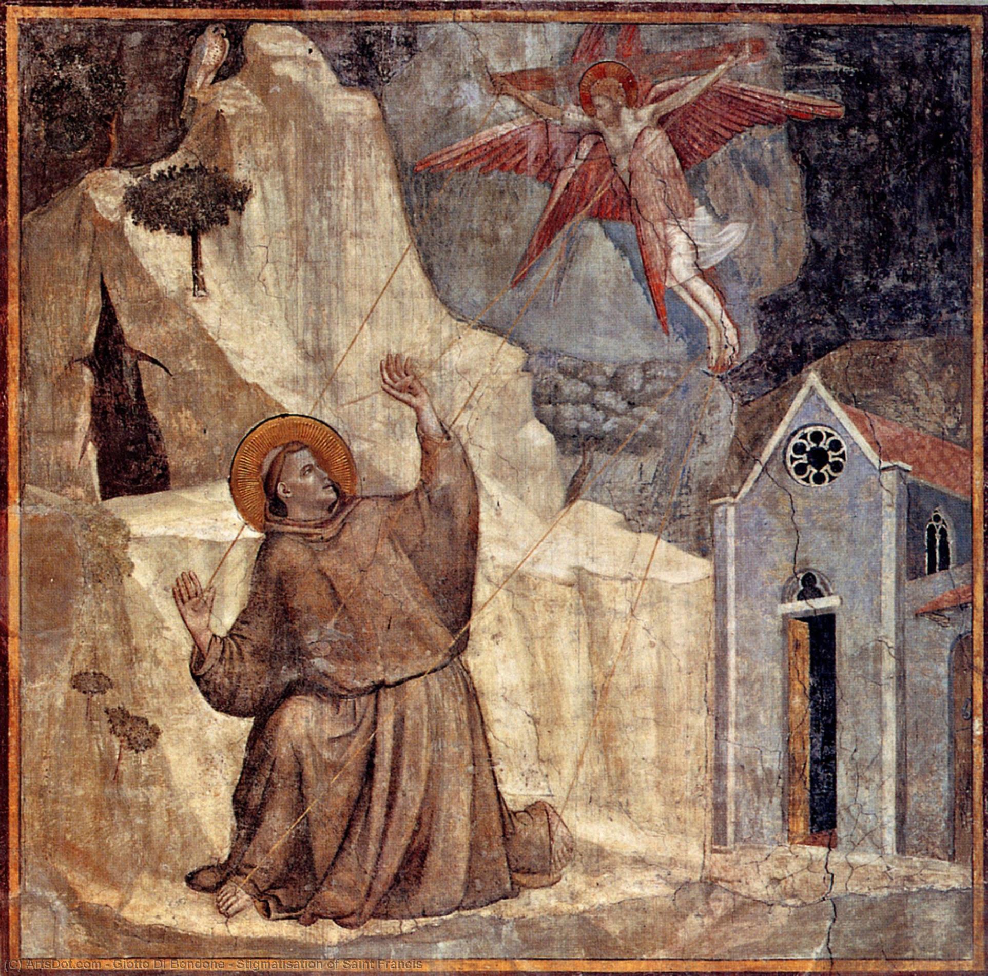 Wikioo.org - The Encyclopedia of Fine Arts - Painting, Artwork by Giotto Di Bondone - Stigmatisation of Saint Francis
