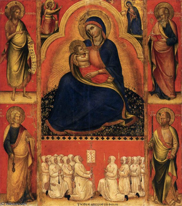 Wikioo.org – L'Enciclopedia delle Belle Arti - Pittura, Opere di Giambologna - vergine di  Umiltà  con  santi