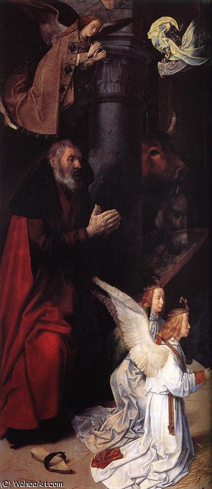Wikioo.org – L'Enciclopedia delle Belle Arti - Pittura, Opere di Hugo Van Der Goes - Portinari - L Adorazione dei Pastori (particolare) 11
