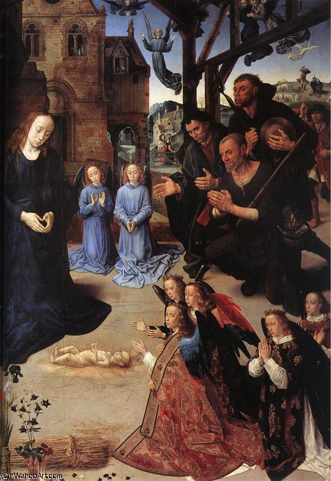Wikioo.org - Bách khoa toàn thư về mỹ thuật - Vẽ tranh, Tác phẩm nghệ thuật Hugo Van Der Goes - Portinari - The Adoration of the Shepherds (detail)6