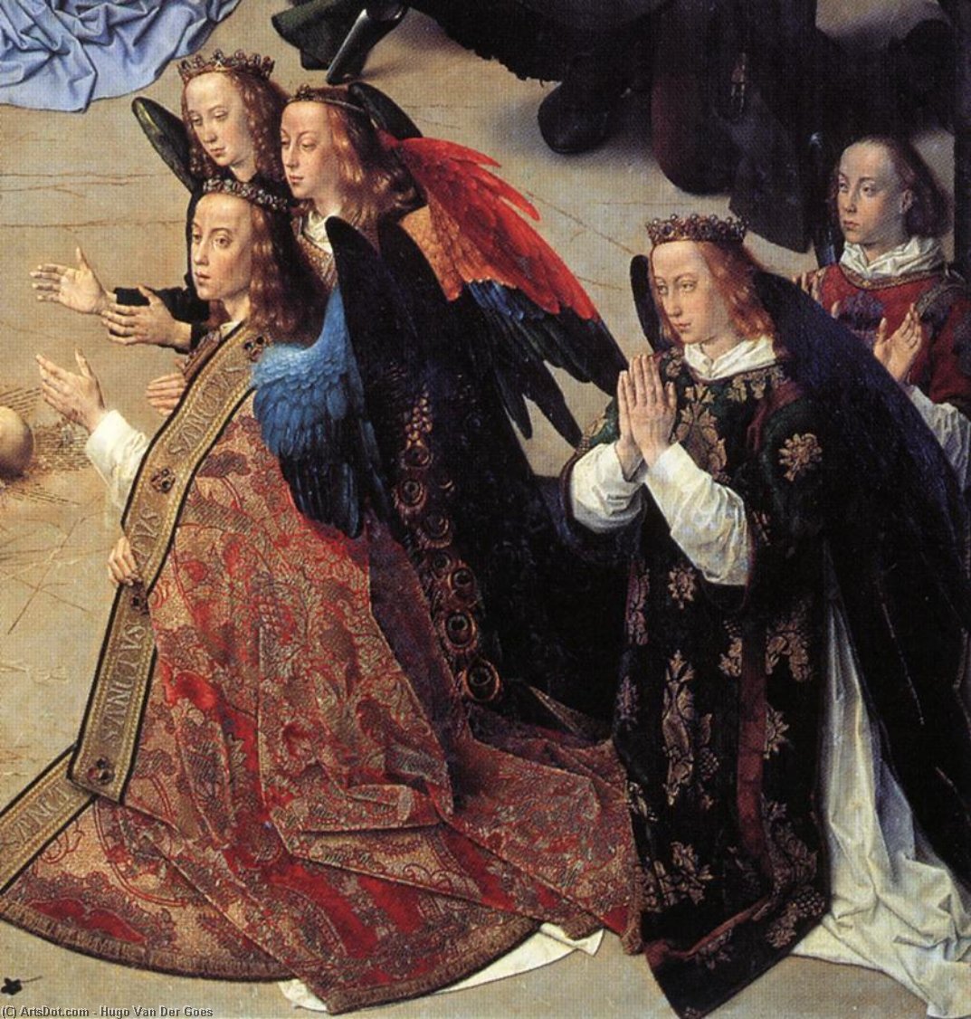 Wikioo.org - The Encyclopedia of Fine Arts - Painting, Artwork by Hugo Van Der Goes - Portinari - The Adoration of the Shepherds (detail)7