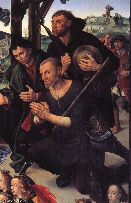 Wikioo.org - The Encyclopedia of Fine Arts - Painting, Artwork by Hugo Van Der Goes - Portinari - The Adoration of the Shepherds (detail)9