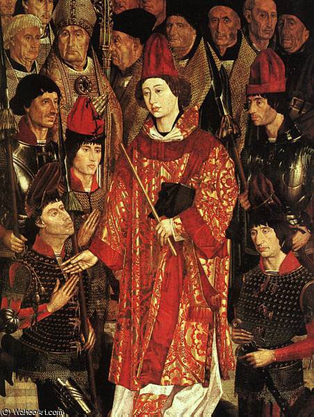 Wikioo.org - The Encyclopedia of Fine Arts - Painting, Artwork by Nuno Gonçalves - Altarpiece of Saint Vincent, detail of the “Archbishop panel”
