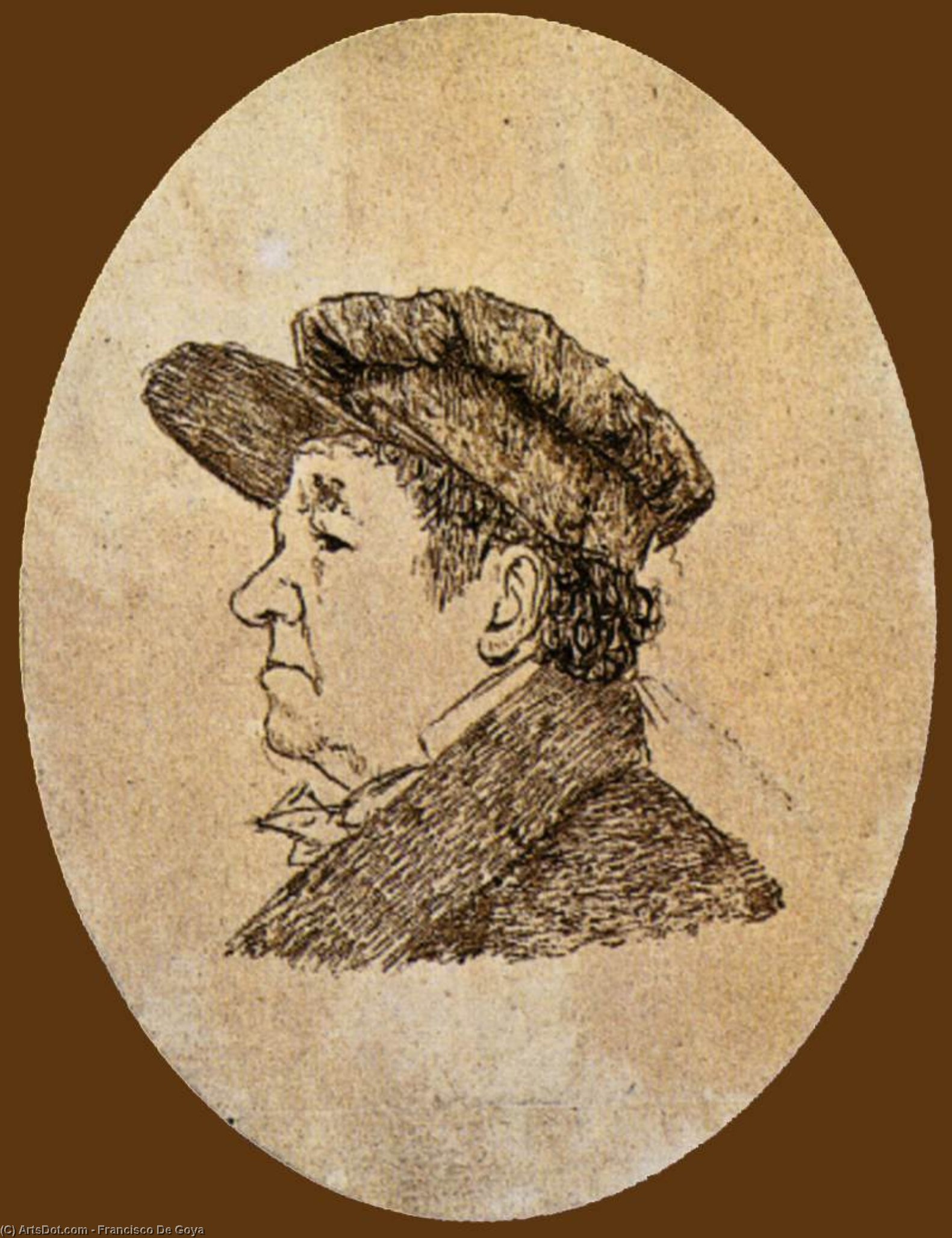 WikiOO.org - Enciclopédia das Belas Artes - Pintura, Arte por Francisco De Goya - Self-Portrait Aged - (78)