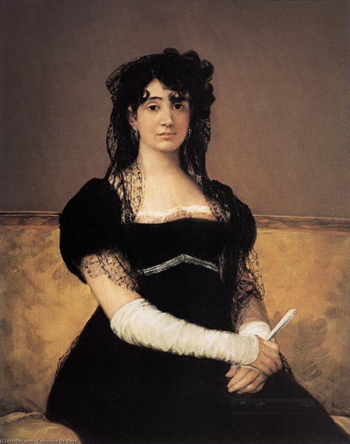 Wikoo.org - موسوعة الفنون الجميلة - اللوحة، العمل الفني Francisco De Goya - Portrait of Antonia Zárate