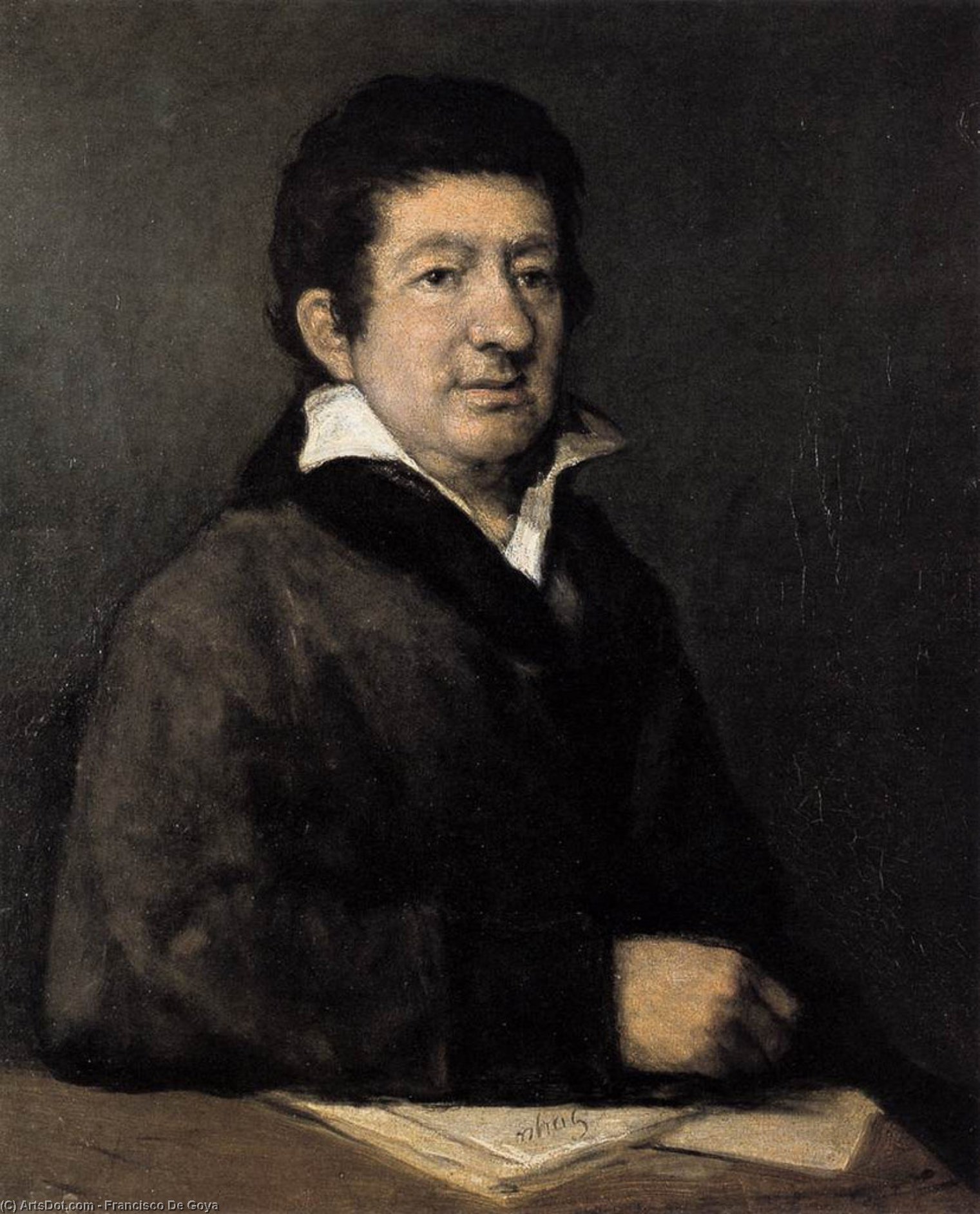 Wikioo.org - Encyklopedia Sztuk Pięknych - Malarstwo, Grafika Francisco De Goya - Portrait of the Poet Moratín