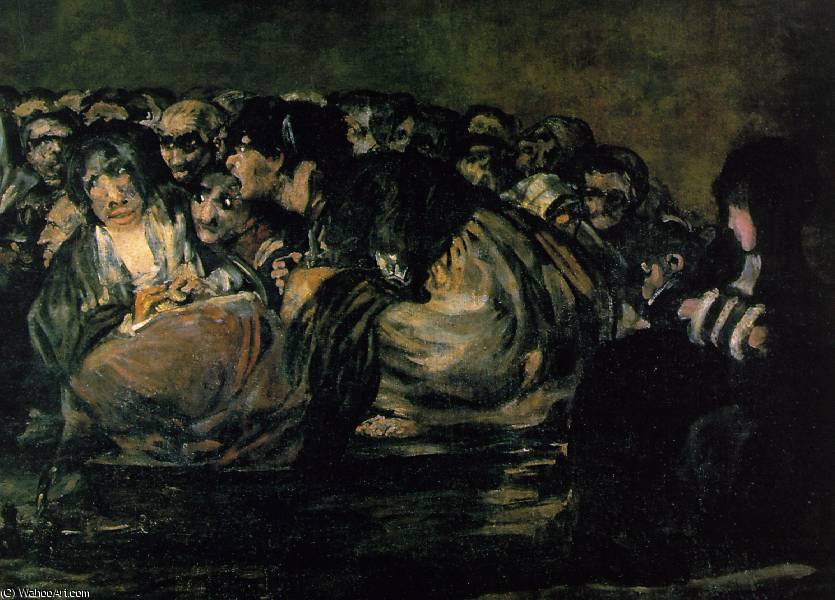 Wikioo.org – L'Encyclopédie des Beaux Arts - Peinture, Oeuvre de Francisco De Goya - La Grande-Bouc Ou sorcières du sabbat d2