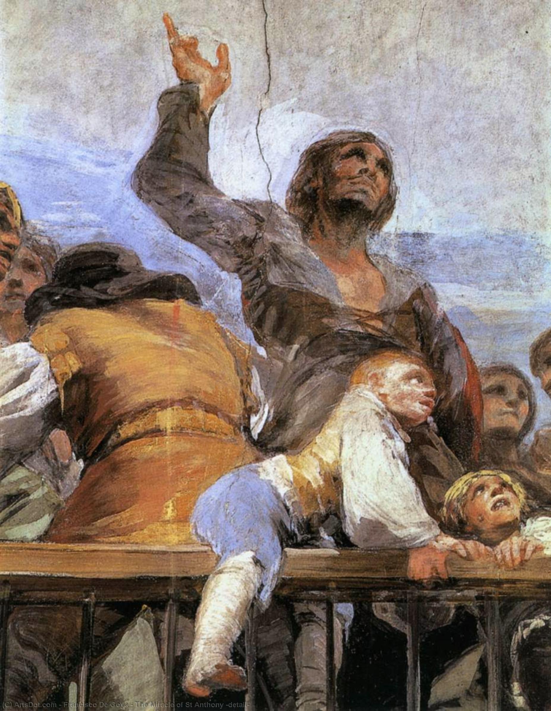 WikiOO.org – 美術百科全書 - 繪畫，作品 Francisco De Goya - 奇迹 的  圣  安东尼  详细