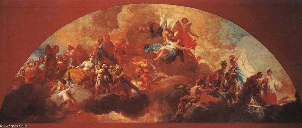 Wikioo.org – L'Encyclopédie des Beaux Arts - Peinture, Oeuvre de Francisco De Goya - vierge marie comme reine des martyrs