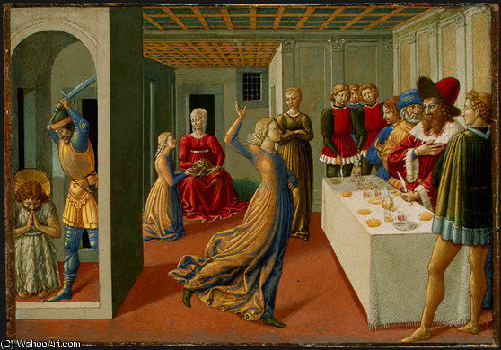 Wikioo.org - The Encyclopedia of Fine Arts - Painting, Artwork by Benozzo Gozzoli - Gozzoli The Dance of Salome