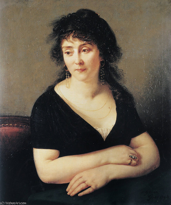 Wikoo.org - موسوعة الفنون الجميلة - اللوحة، العمل الفني Baron Antoine Jean Gros - Portrait of Madame Bruyere