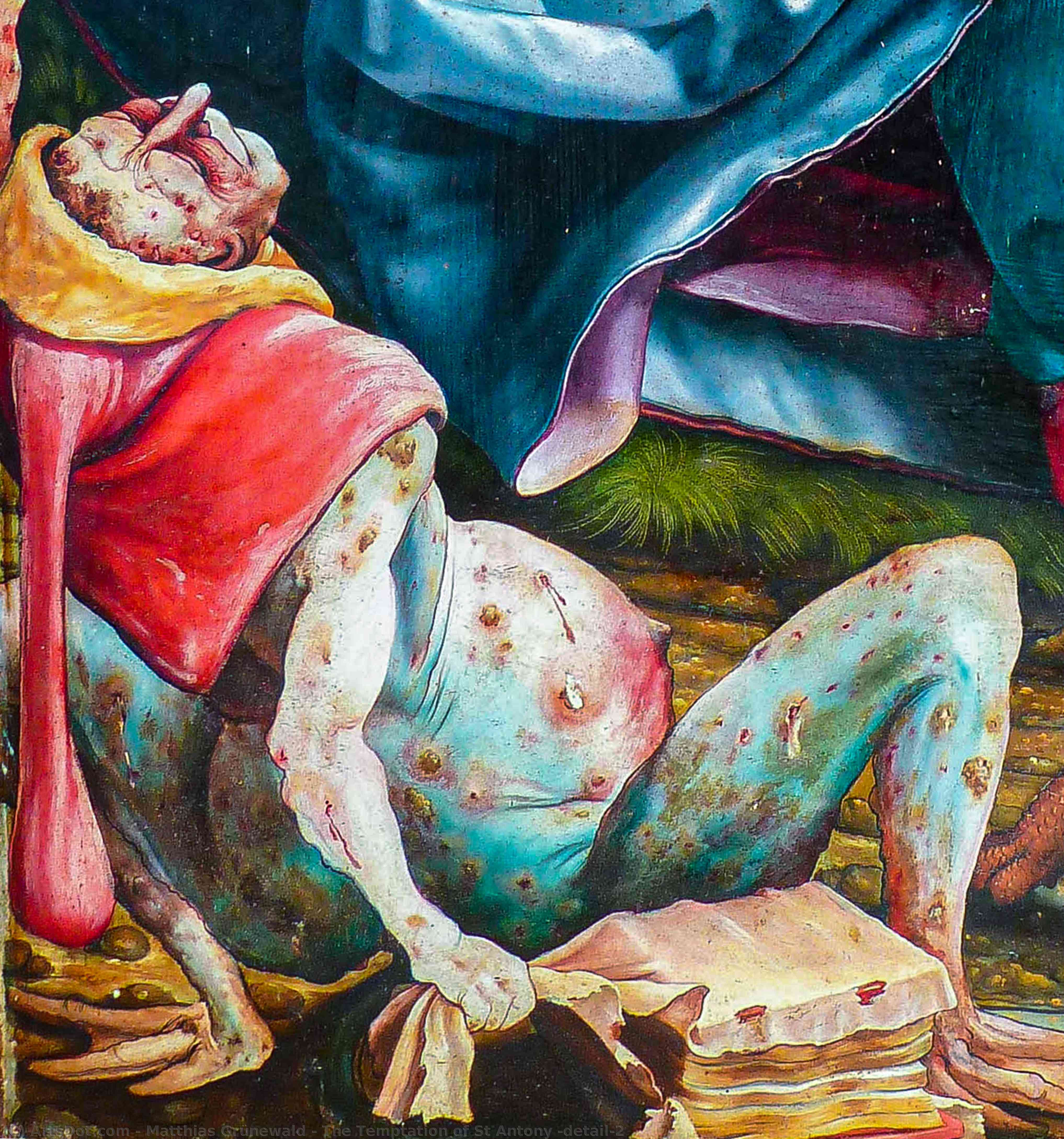 WikiOO.org - Encyclopedia of Fine Arts - Festés, Grafika Matthias Grünewald - The Temptation of St Antony (detail)2