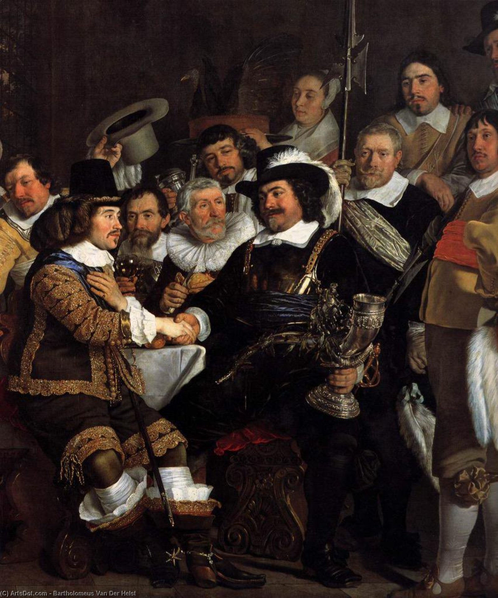 WikiOO.org - אנציקלופדיה לאמנויות יפות - ציור, יצירות אמנות Bartholomeus Van Der Helst - Celebration of the Peace of Münster, )