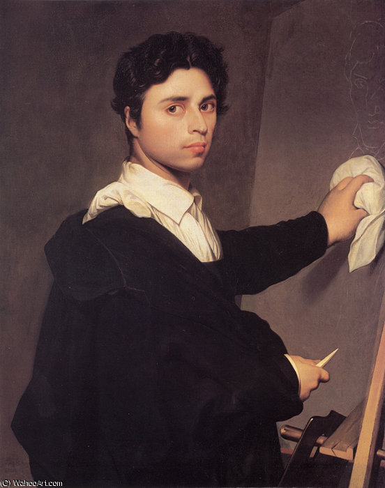 WikiOO.org - Enciclopédia das Belas Artes - Pintura, Arte por Jean Auguste Dominique Ingres - Copy after Ingres-s Self Portrait