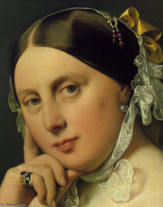 Wikioo.org - The Encyclopedia of Fine Arts - Painting, Artwork by Jean Auguste Dominique Ingres - Delphine Ramel, Madame Ingres d2