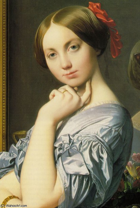 Wikioo.org - The Encyclopedia of Fine Arts - Painting, Artwork by Jean Auguste Dominique Ingres - Louise de Broglie, Countesse d'Haussonville, de