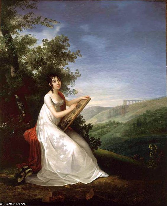 WikiOO.org - Енциклопедия за изящни изкуства - Живопис, Произведения на изкуството François Joseph Kinson - Portrait of Adèlie Auguié