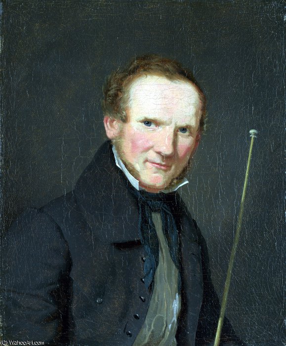 WikiOO.org - Εγκυκλοπαίδεια Καλών Τεχνών - Ζωγραφική, έργα τέχνης Christen Købke - Portrait of Wilhelm Bendz