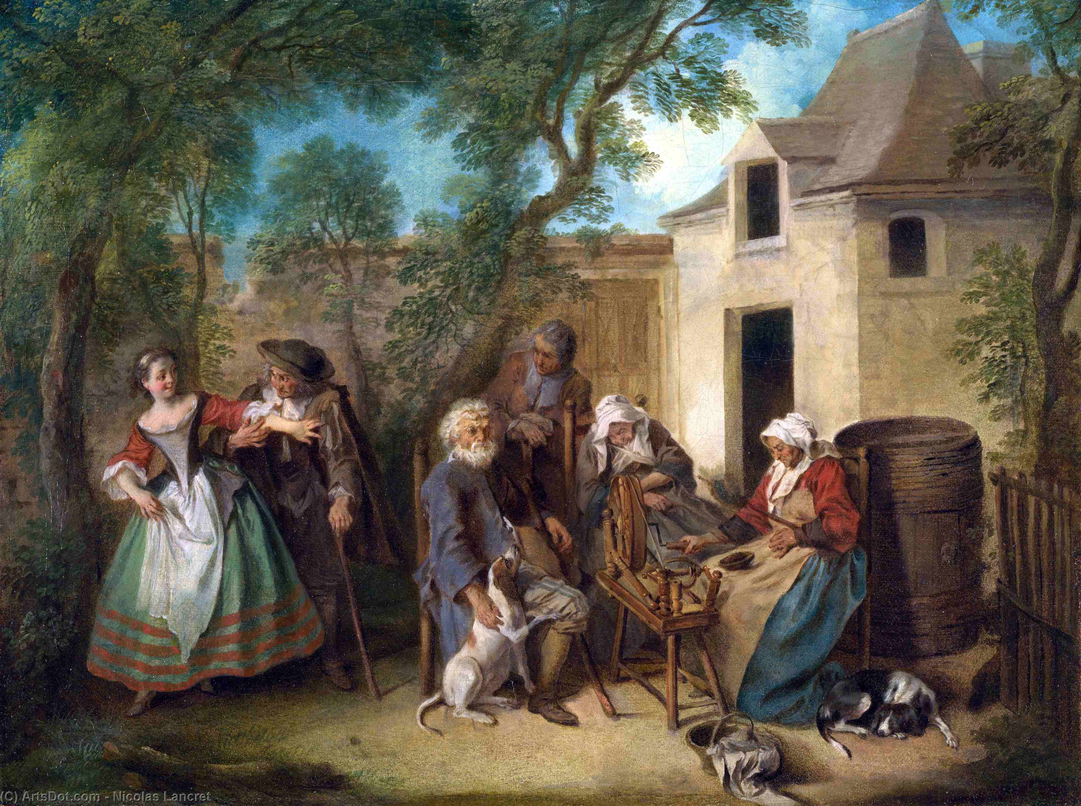 Wikioo.org - The Encyclopedia of Fine Arts - Painting, Artwork by Nicolas Lancret - The Four Ages of Man - Old Age