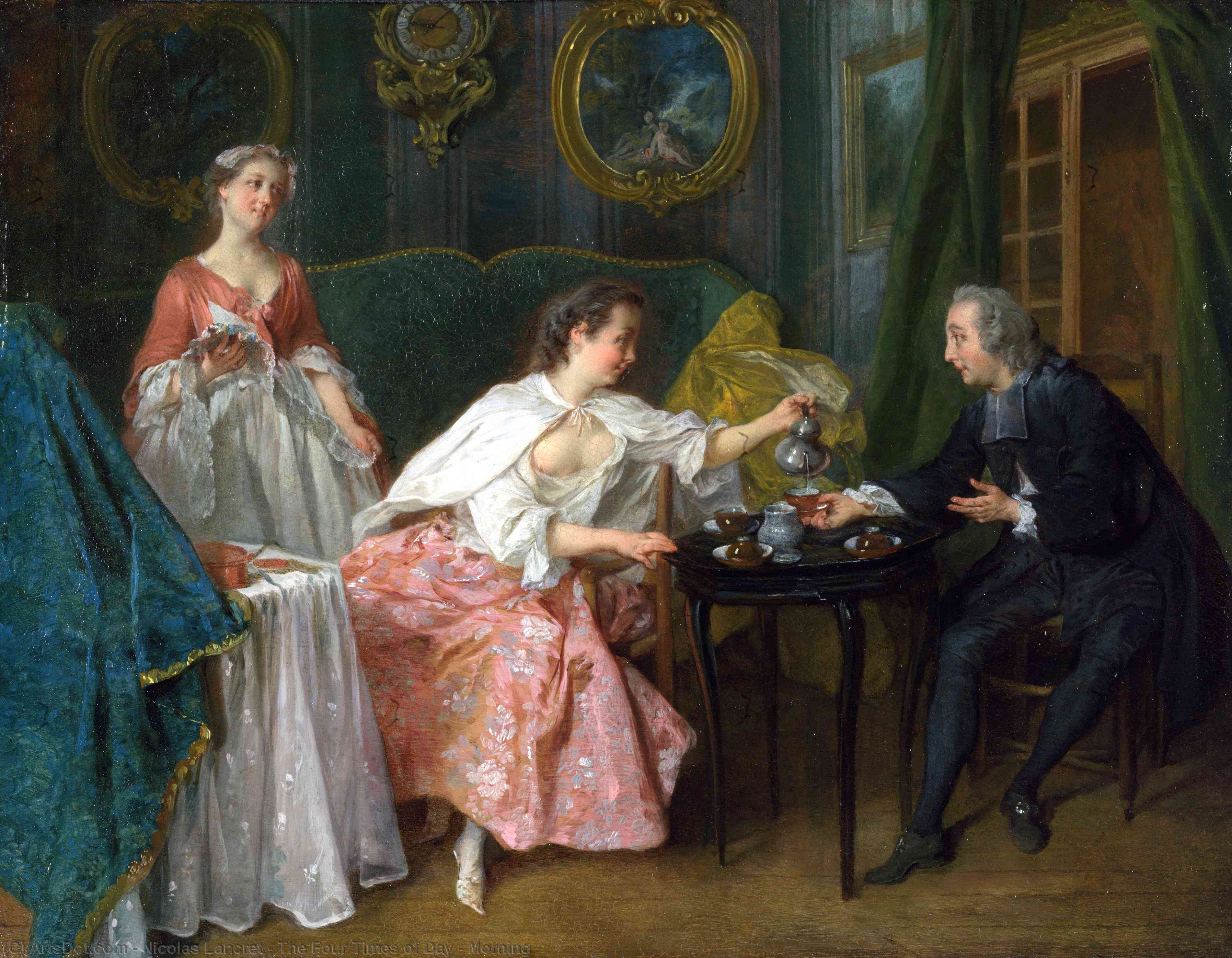 Wikioo.org - The Encyclopedia of Fine Arts - Painting, Artwork by Nicolas Lancret - The Four Times of Day - Morning