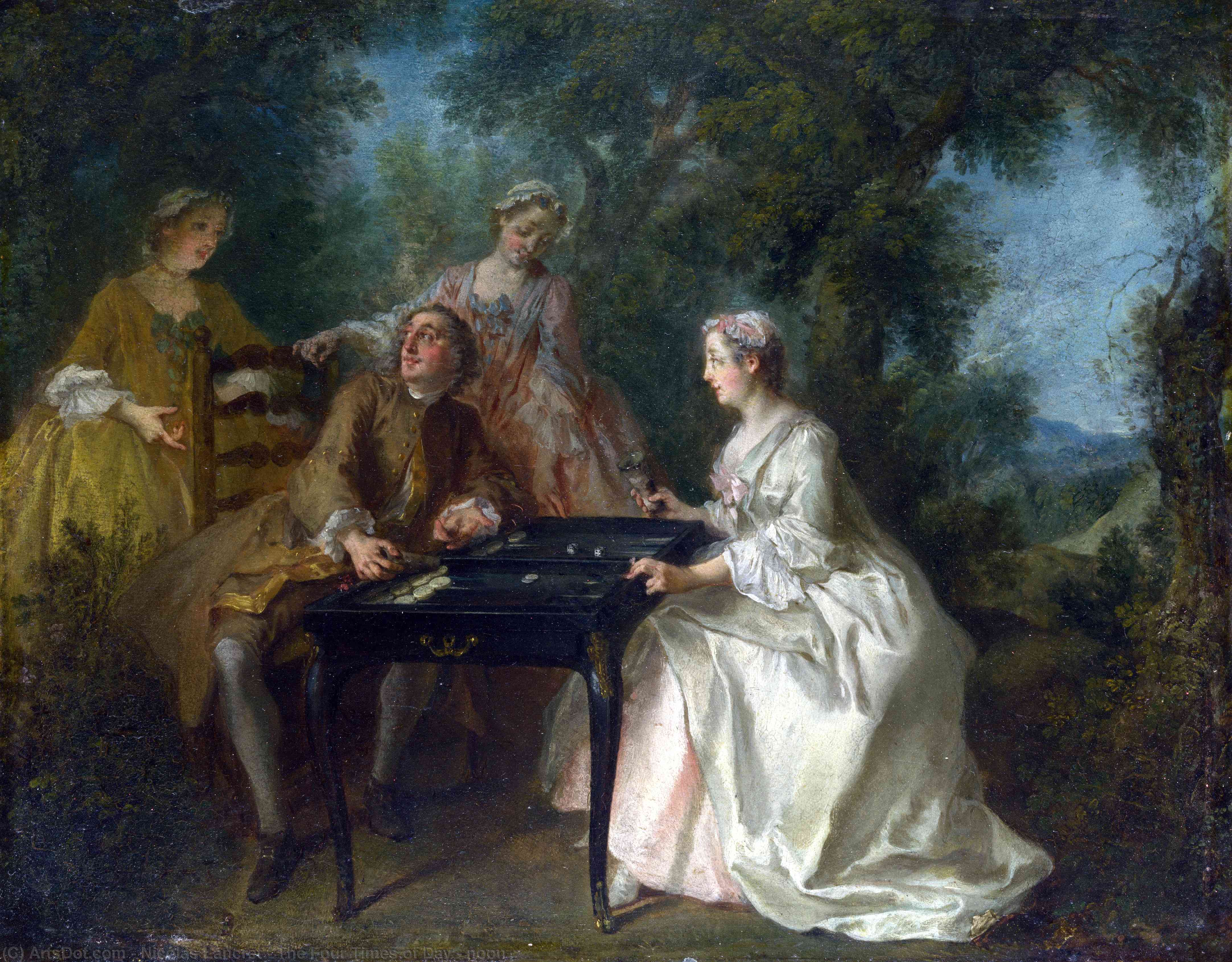 Wikioo.org - The Encyclopedia of Fine Arts - Painting, Artwork by Nicolas Lancret - The Four Times of Day - noon