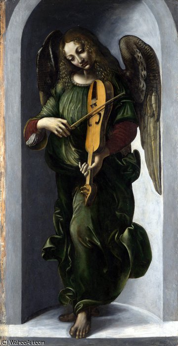 Wikioo.org - The Encyclopedia of Fine Arts - Painting, Artwork by Leonardo Da Vinci - PanelsforanAncona(Leftpaneldetail)