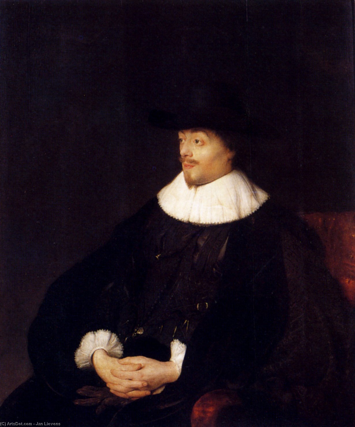 WikiOO.org - Encyclopedia of Fine Arts - Målning, konstverk Jan Andrea Lievens - Portrait of Constantin Huygens