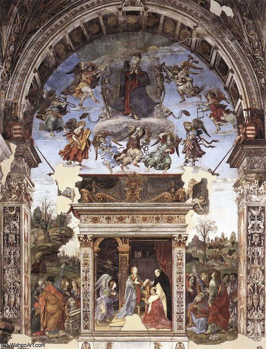Wikioo.org - The Encyclopedia of Fine Arts - Painting, Artwork by Filippino Lippi - Carafa Chapel-Assumption and Annunciation