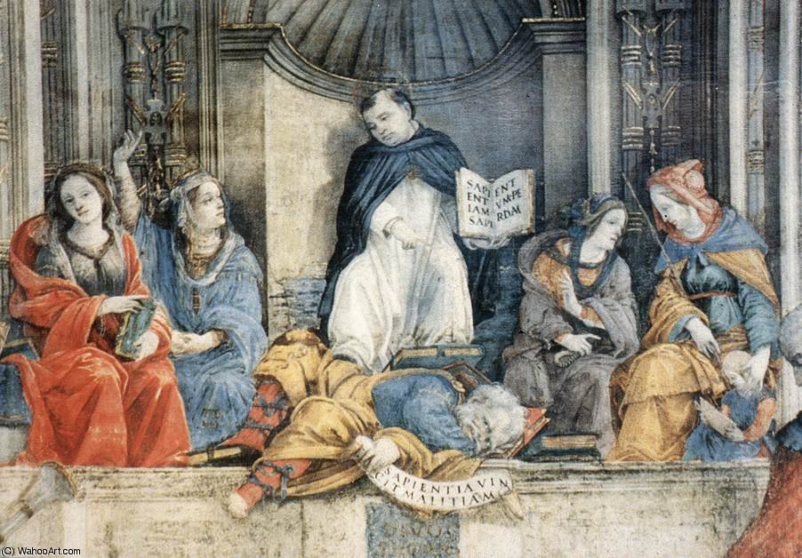 Wikioo.org - The Encyclopedia of Fine Arts - Painting, Artwork by Filippino Lippi - Carafa Chapel-Triumph of St Thomas Aquinas over the Heretics (detail)2