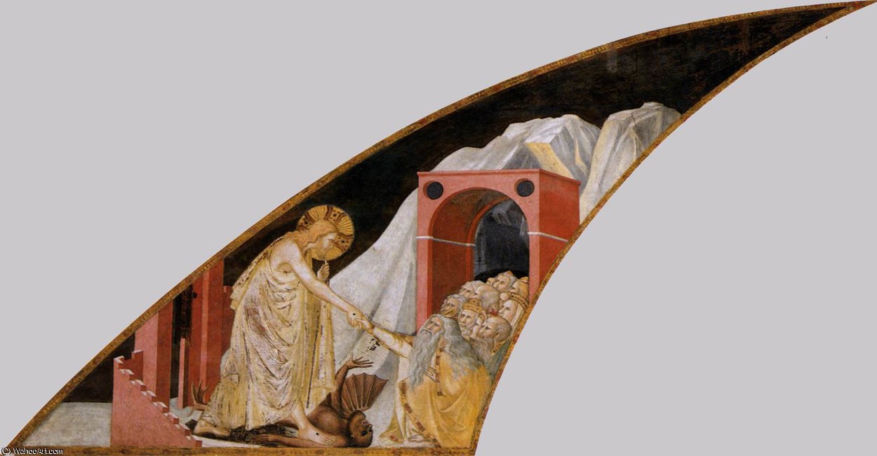 Wikioo.org - The Encyclopedia of Fine Arts - Painting, Artwork by Pietro Lorenzetti - Assisi-arch-Descent into Limbo