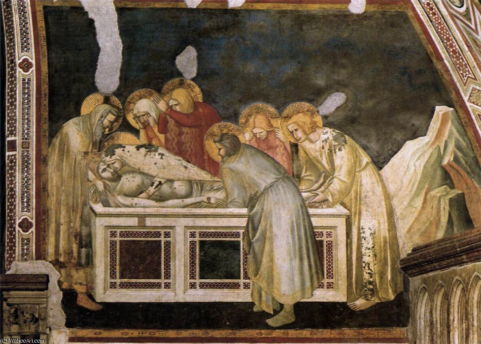 Wikioo.org - Die Enzyklopädie bildender Kunst - Malerei, Kunstwerk von Pietro Lorenzetti - Assisi bogen Grablegung