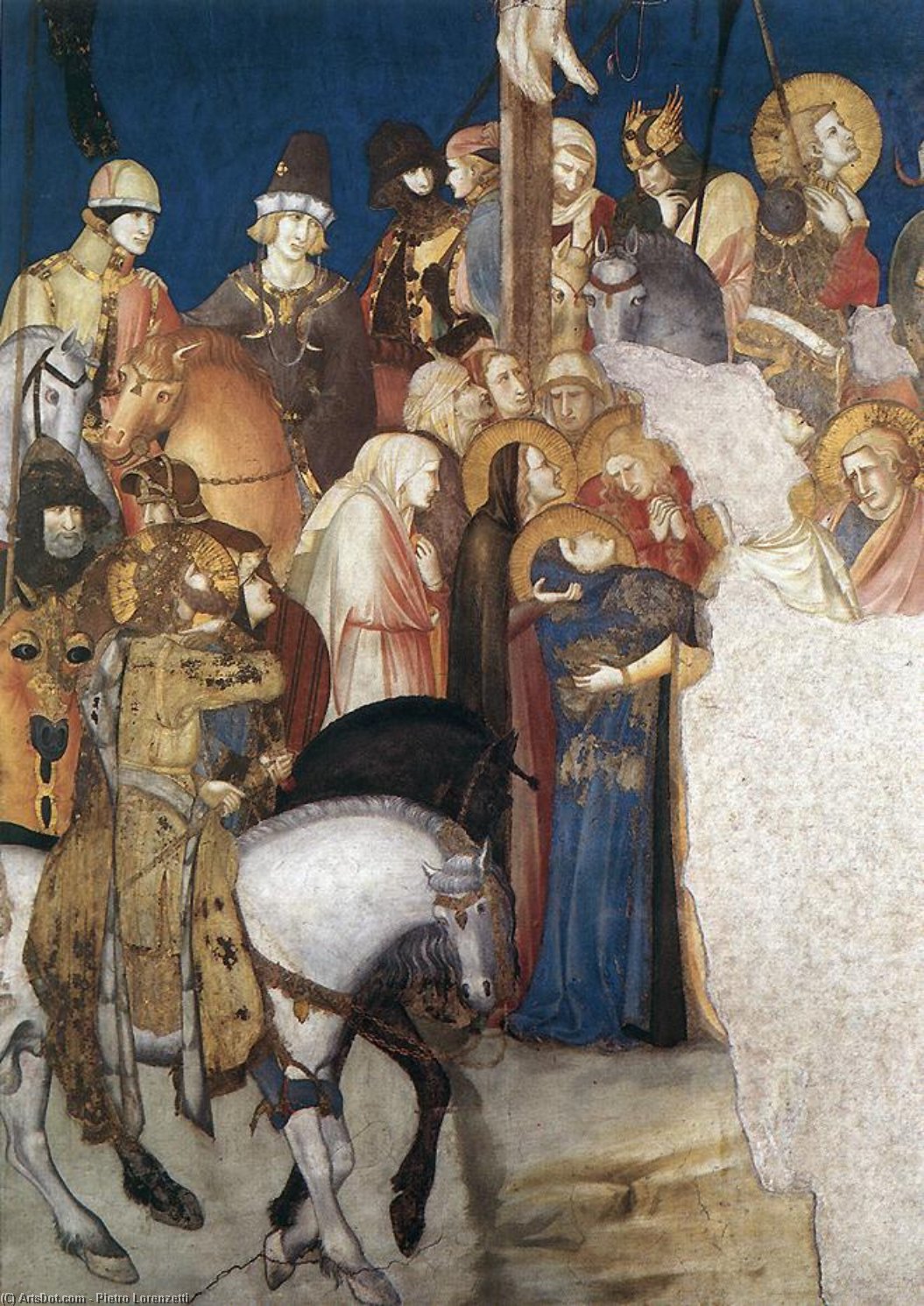 Wikioo.org – L'Encyclopédie des Beaux Arts - Peinture, Oeuvre de Pietro Lorenzetti - Assisi-crucifixion-Crucifixion ( détail )