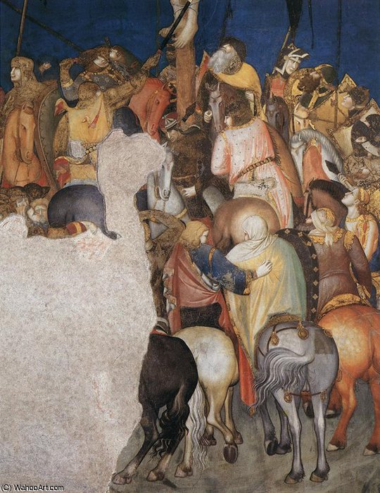 Wikioo.org - The Encyclopedia of Fine Arts - Painting, Artwork by Pietro Lorenzetti - Assisi-crucifixion-Crucifixion (detail)2