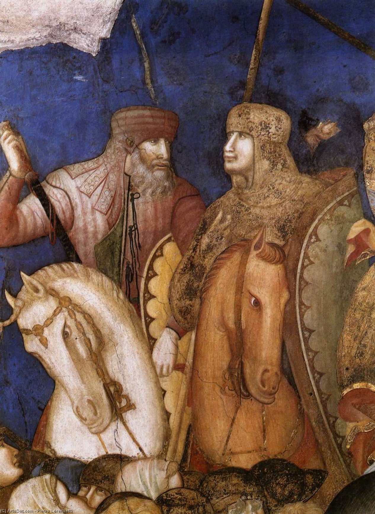 Wikioo.org – L'Encyclopédie des Beaux Arts - Peinture, Oeuvre de Pietro Lorenzetti - Assisi-crucifixion-Crucifixion ( détail ) 3