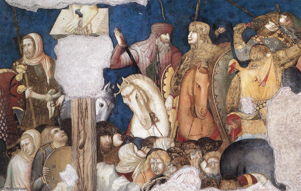 Wikioo.org – La Enciclopedia de las Bellas Artes - Pintura, Obras de arte de Pietro Lorenzetti - Asís-crucifixión-Crucifixión (detalle) 4
