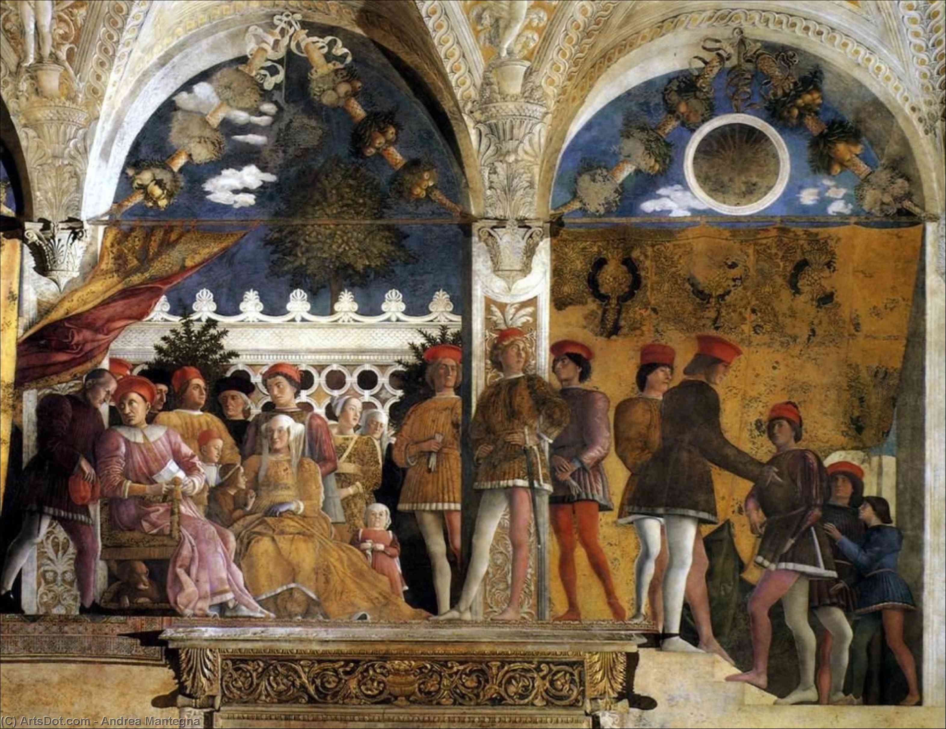 Wikioo.org - The Encyclopedia of Fine Arts - Painting, Artwork by Andrea Mantegna - DucalPalace - The Court of Mantua