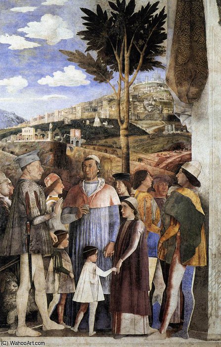 WikiOO.org - Encyclopedia of Fine Arts - Målning, konstverk Andrea Mantegna - DucalPalace - The Meeting