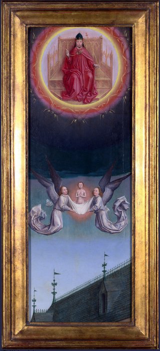WikiOO.org - Enciklopedija likovnih umjetnosti - Slikarstvo, umjetnička djela Simon Marmion - The Soul of Saint Bertin carried up to God
