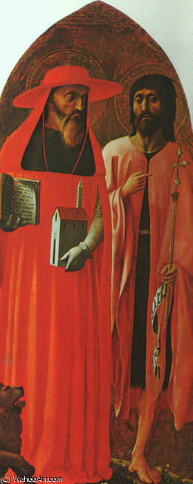 Wikioo.org - สารานุกรมวิจิตรศิลป์ - จิตรกรรม Masolino Da Panicale - St. Jerome and St. John the Baptist
