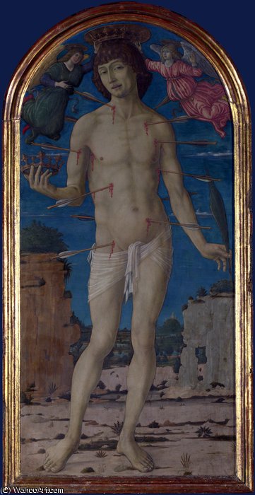 Wikioo.org - สารานุกรมวิจิตรศิลป์ - จิตรกรรม Matteo Di Giovanni - Saint sebastian