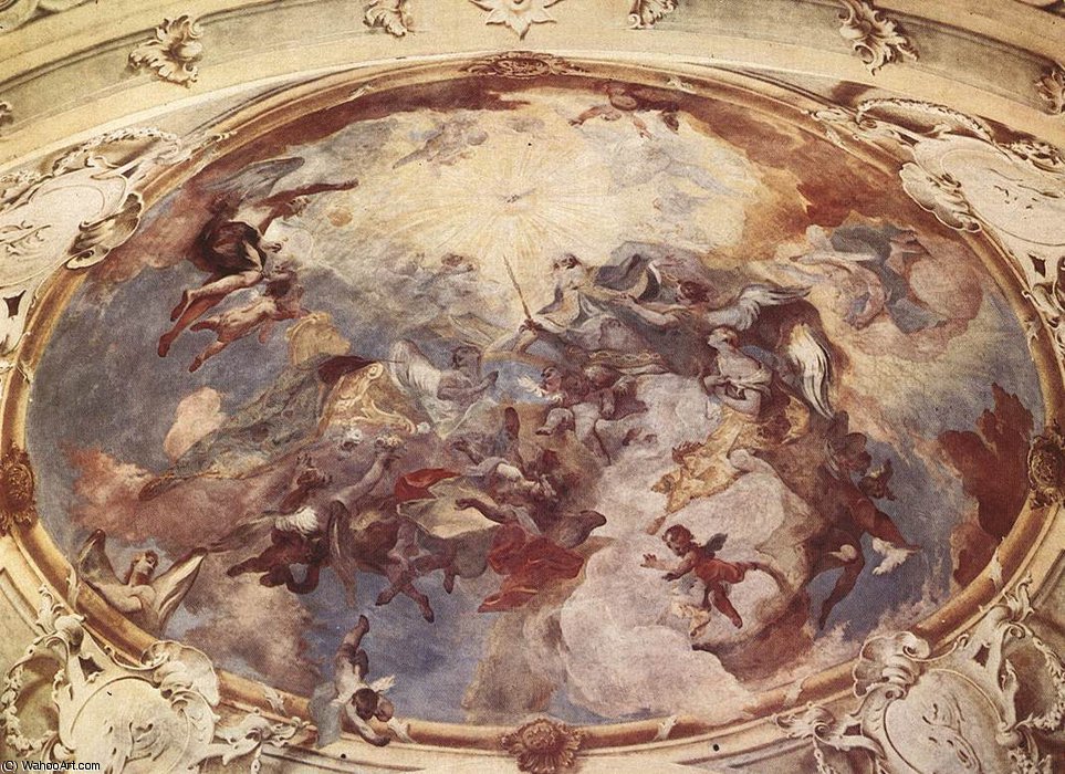 Wikioo.org – L'Enciclopedia delle Belle Arti - Pittura, Opere di Franz Anton Maulbertsch - Cristo e padrino